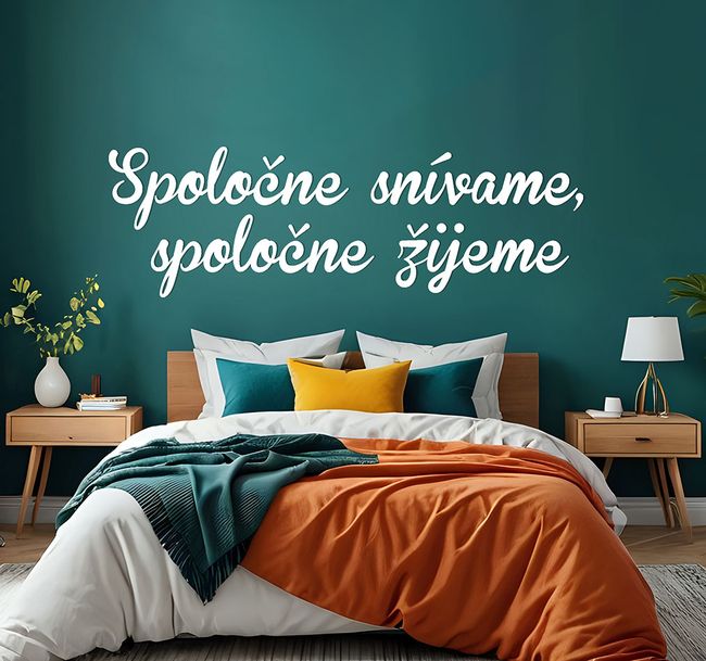 Nápis - Spoločne snívame - Biela